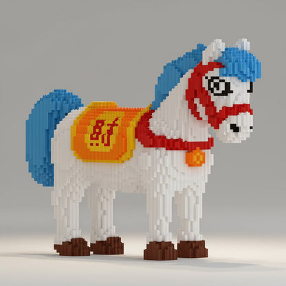 MEGA Weißes Pferd Bausteinset