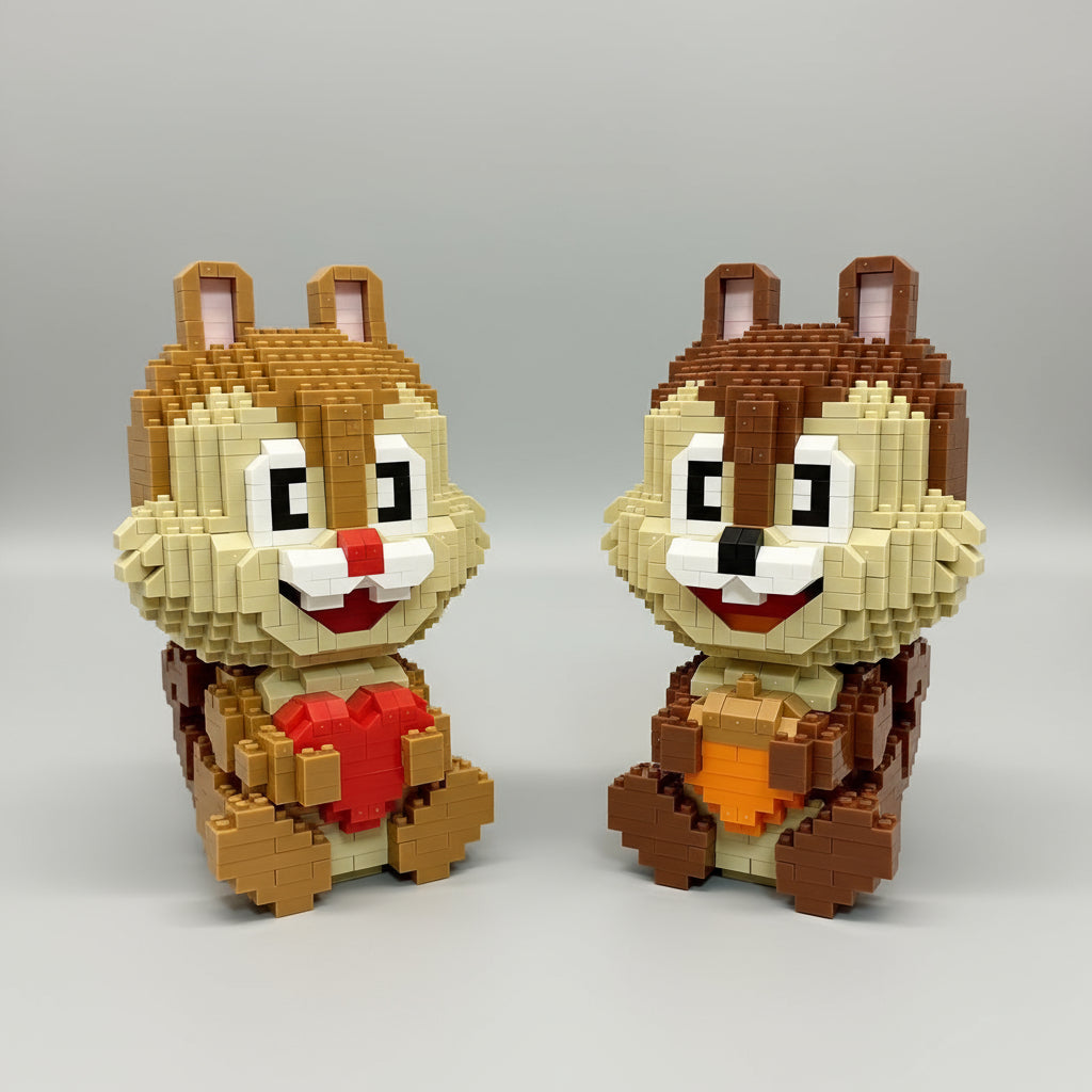 Eichhörnchen mit Herz Bausteinset