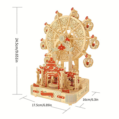 Buntes Riesenrad 3D-Holzbausatz