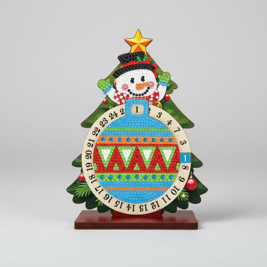 Diamond Painting Schneemann im Weihnachtsbaum