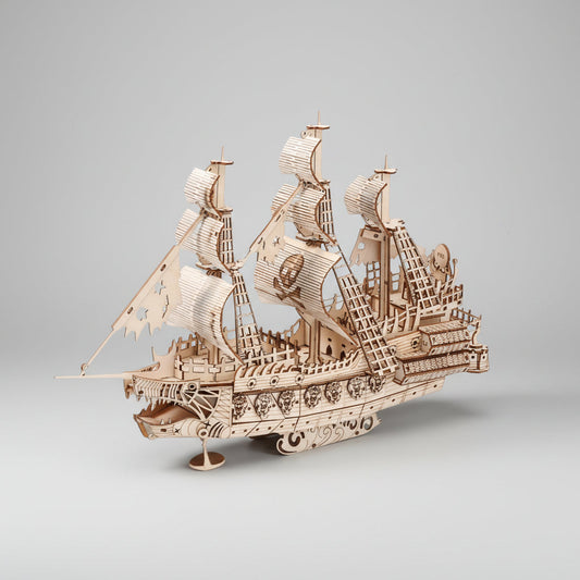 Großes Schiff 3D-Holzbausatz