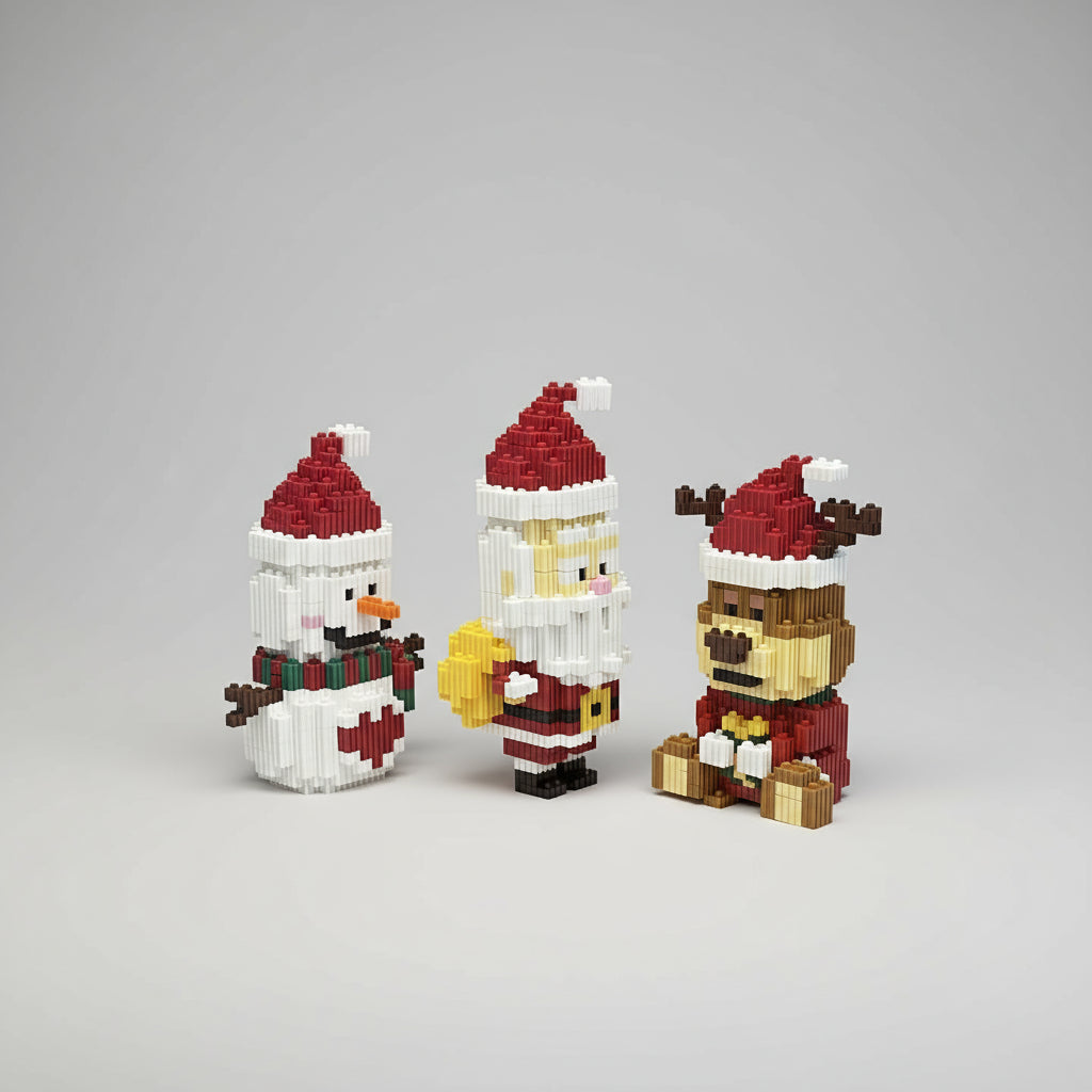 Drei Weihnachtsfiguren Bausteinset