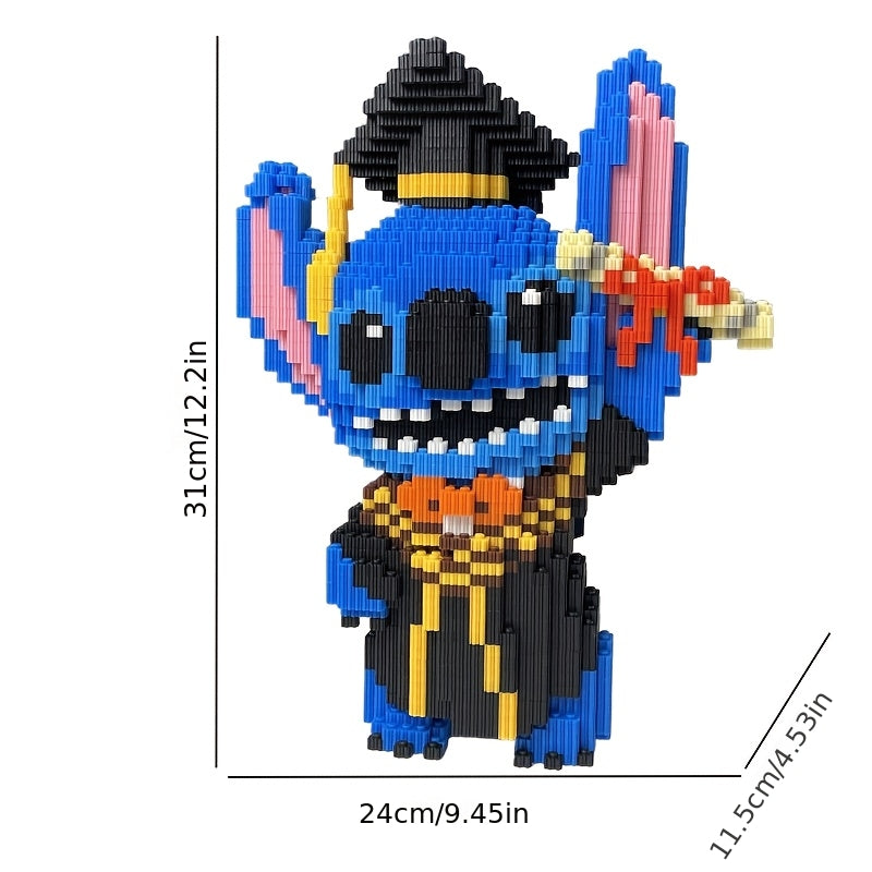 Blaues Wesen mit Diplom Bausteinset