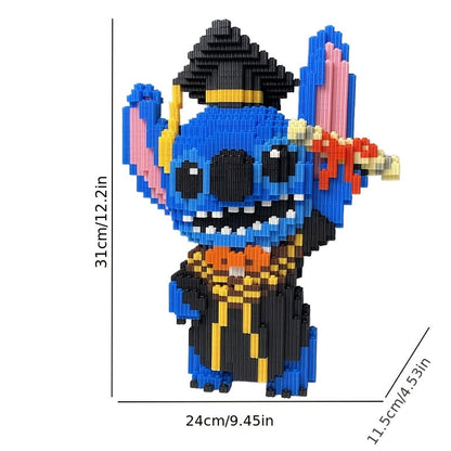 Blaues Wesen mit Diplom Bausteinset