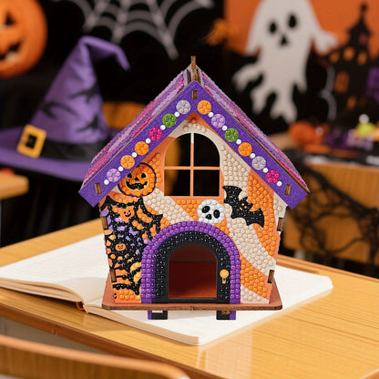 Diamond Painting Halloween-Häuschen