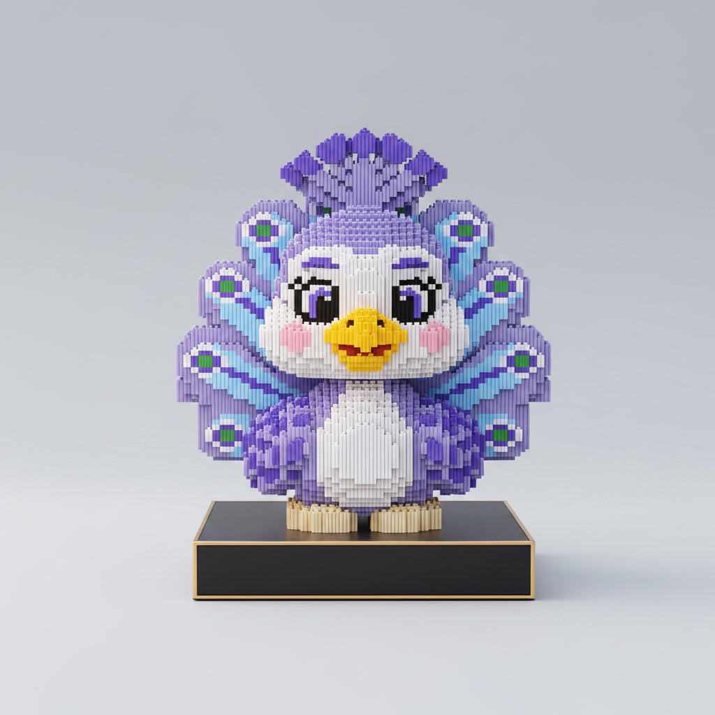 Violetter Pfau Bausteinset