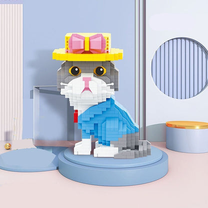 Katze mit Hut Bausteinset