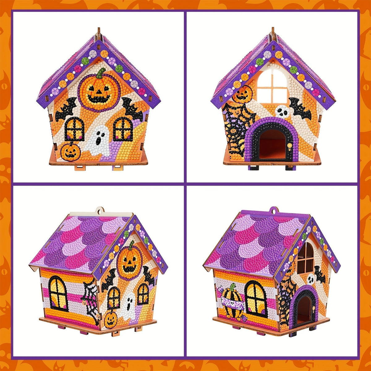 Diamond Painting Halloween-Häuschen