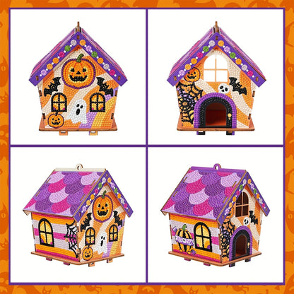 Diamond Painting Halloween-Häuschen