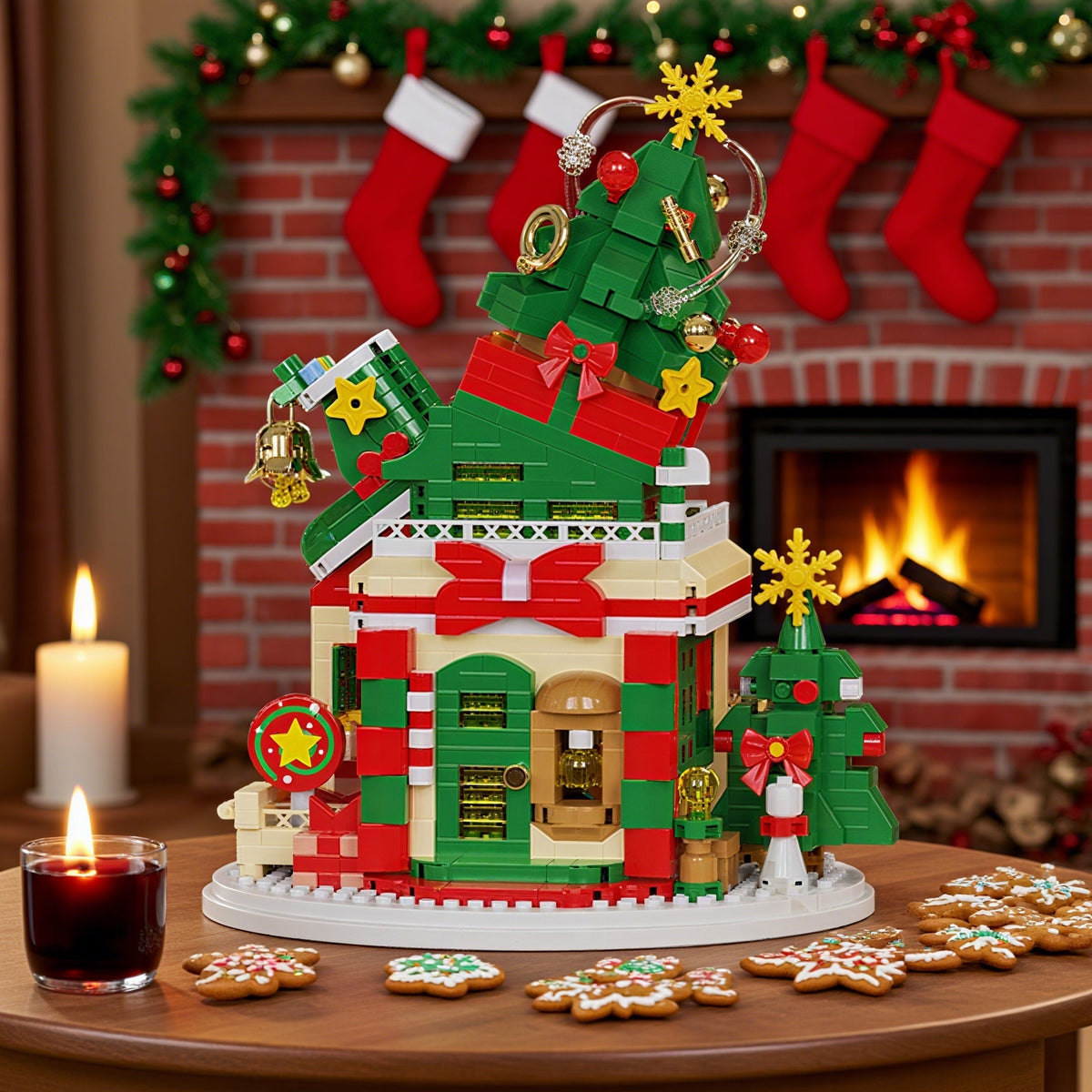 Weihnachtshäuser Bausteinset