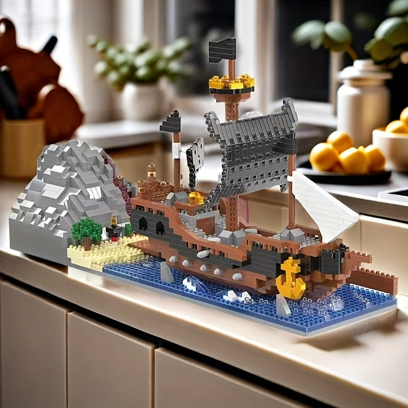 Piratenschiff auf dem Wasser Bausteinset