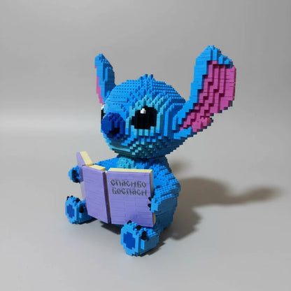 Blaues Wesen mit Buch Bausteinset