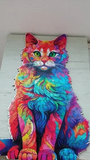 Katze Holzpuzzle