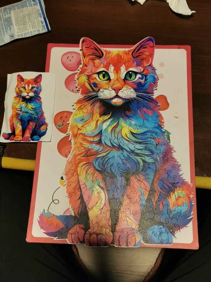 Katze Holzpuzzle