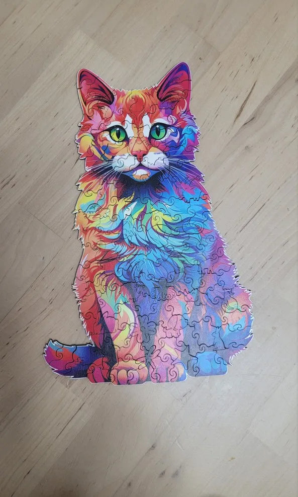 Katze Holzpuzzle