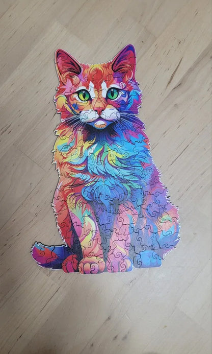 Katze Holzpuzzle