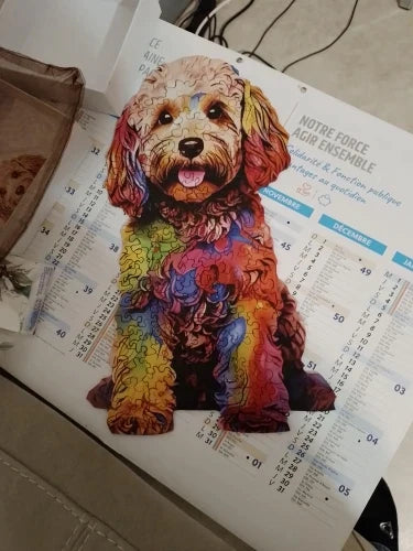 Niedlicher Hund Holzpuzzle