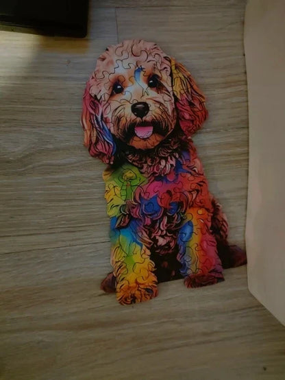 Niedlicher Hund Holzpuzzle