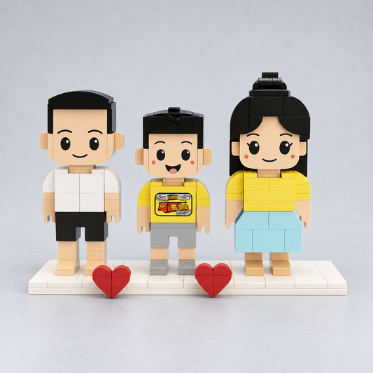 Eigenes Foto als Baustein-Figur – 3 Personen