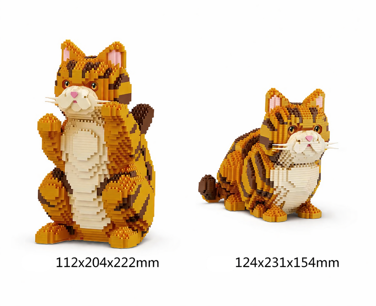 2 in 1 Rote Perserkatze Bausteinset