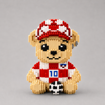 Teddybär im Outfit Bausteinset