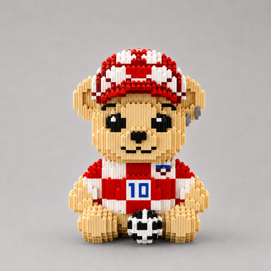 Teddybär im Outfit Bausteinset