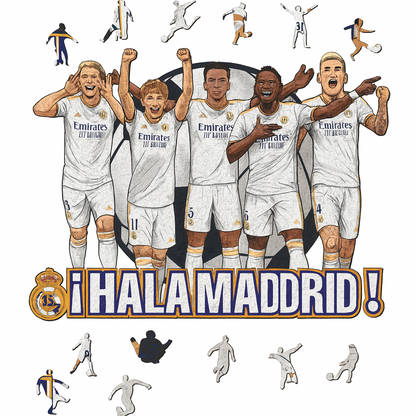 Real Madrid 5 Spieler Holzpuzzle