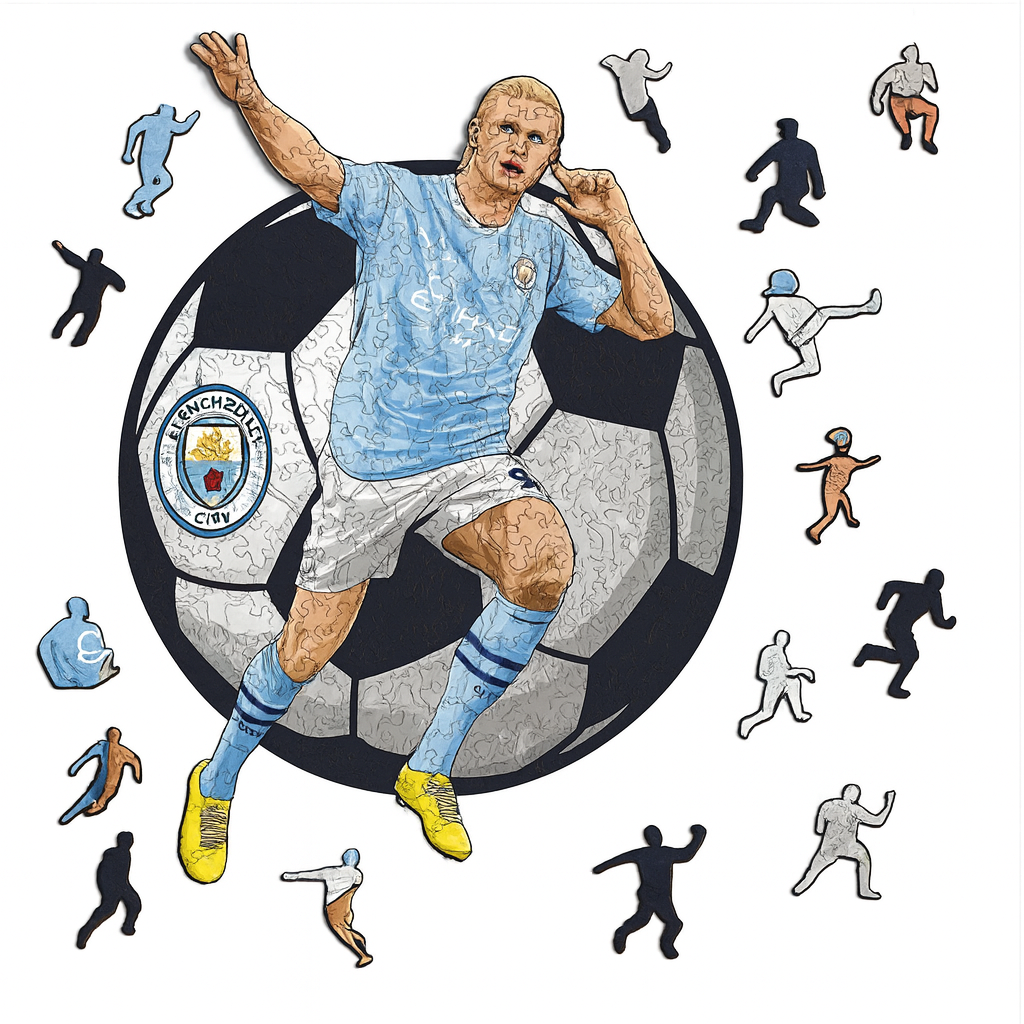 Erling Haaland Holzpuzzle