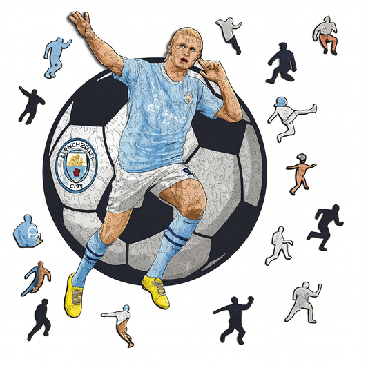 Erling Haaland Holzpuzzle