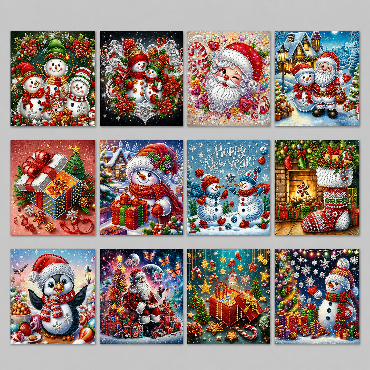 Diamond Painting Weihnachtskarten XL Set