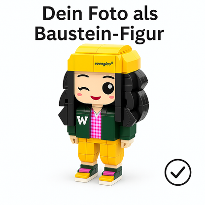 Eigenes Foto als Baustein-Figur – 1 Person personalisiert