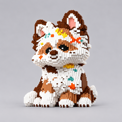 Farbenfroher Hund Bausteinset