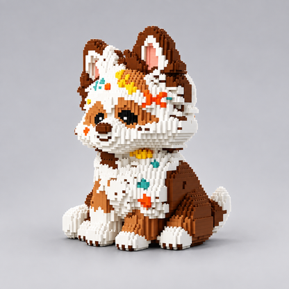 Farbenfroher Hund Bausteinset