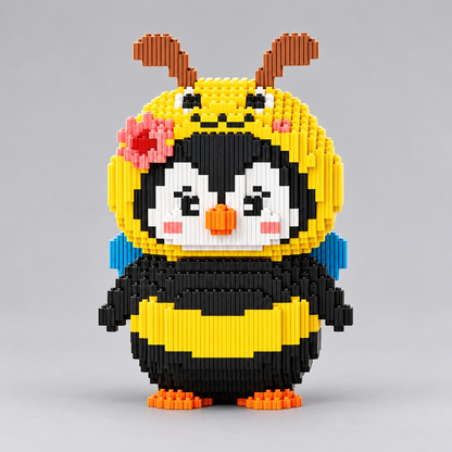 Pinguin als Biene Bausteinset