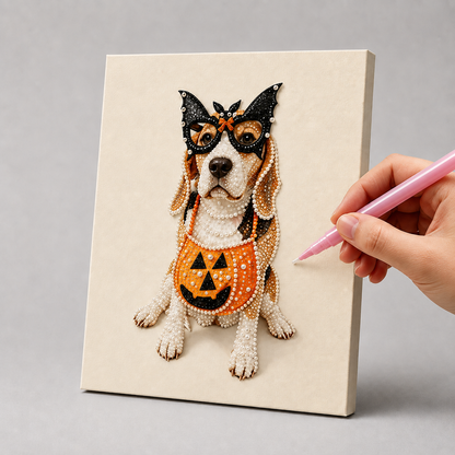 Diamond Painting Halloween-Hund