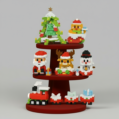 Lustige Weihnachts-Minis Bausteinset