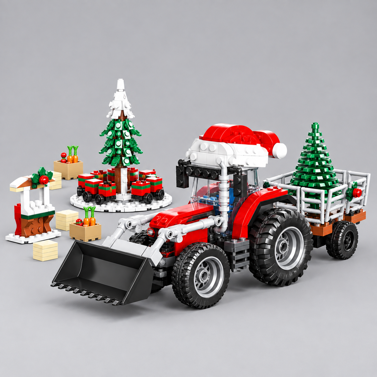 Weihnachtstraktor Bausteinset