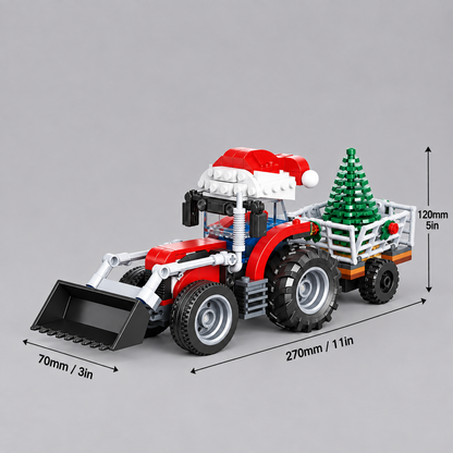 Weihnachtstraktor Bausteinset