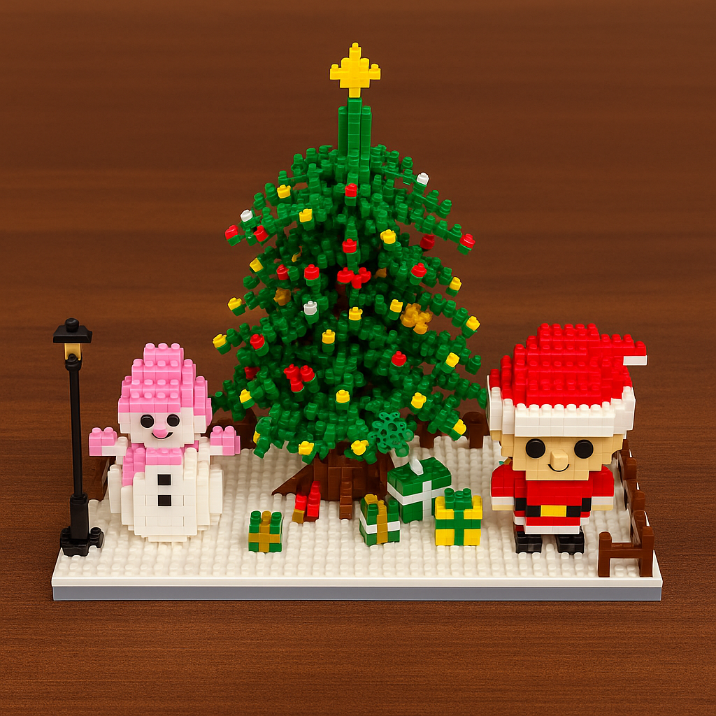 Weihnachts-Bautafel Bausteinset