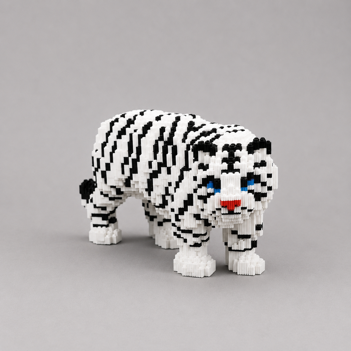 Weißer Tiger Bausteinset