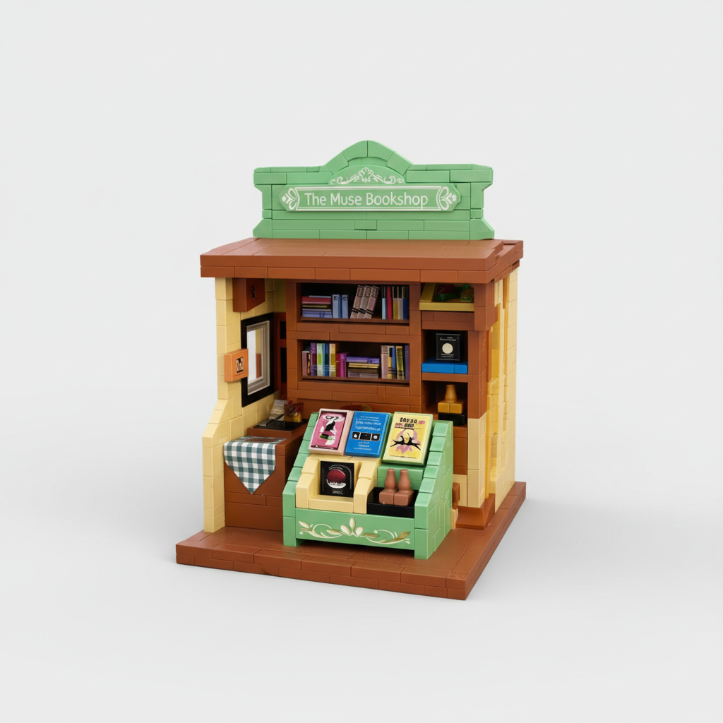 Vintage Buchhandlung Bausteinset