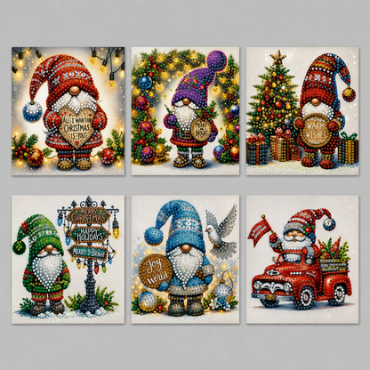 Diamond Painting Weihnachtswichtel-Karten