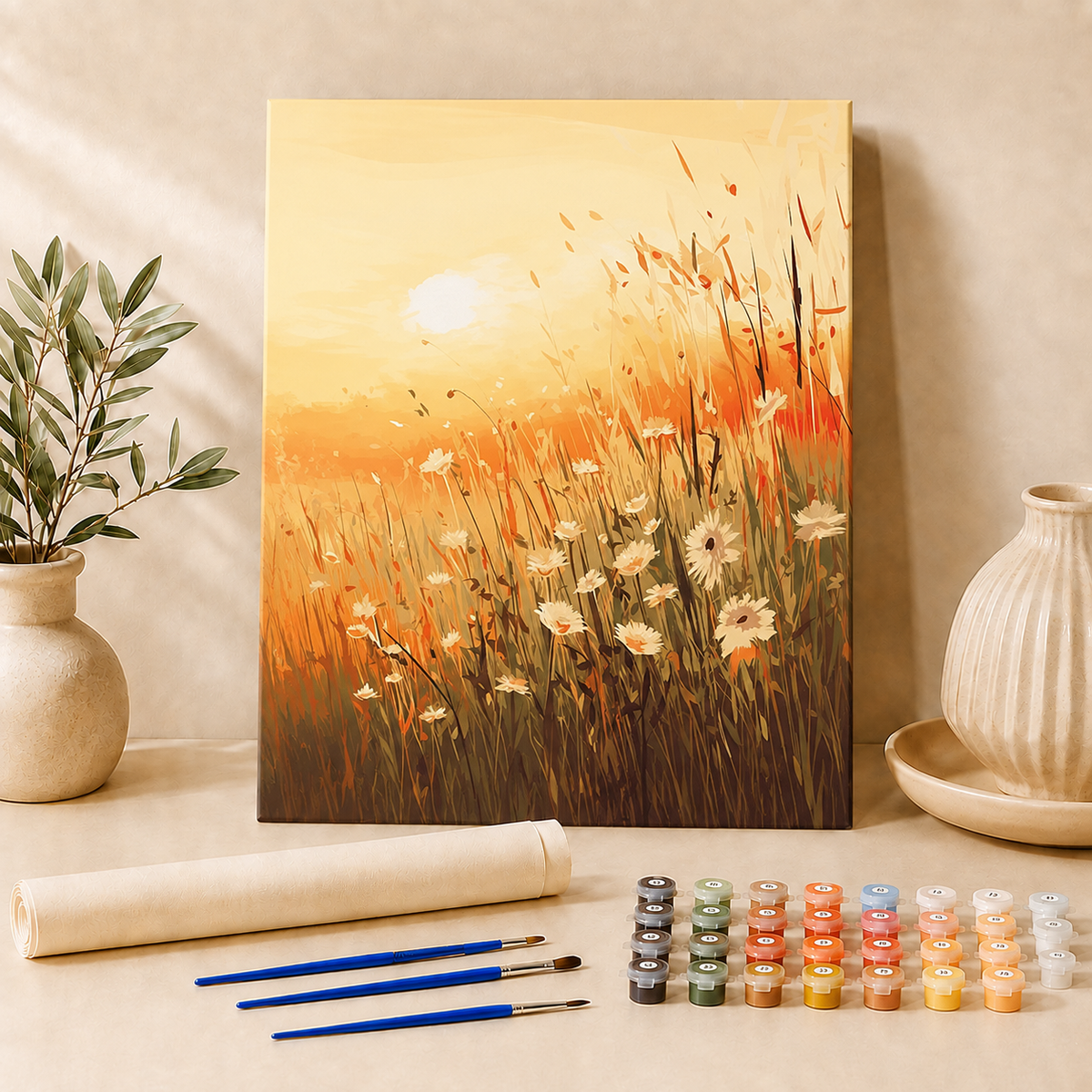 Malen nach Zahlen Gänseblümchen