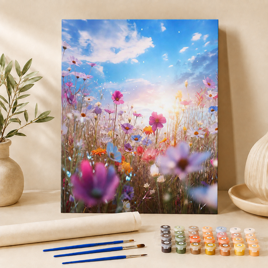 Malen nach Zahlen Lila Blumen
