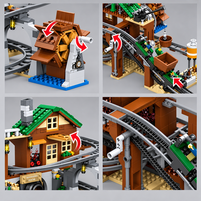 Mega Achterbahn Bausteinset