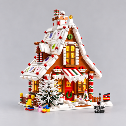 Weihnachts-Lebkuchenhaus Bausteinset