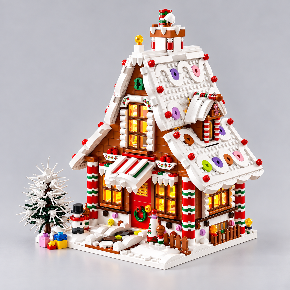 Weihnachts-Lebkuchenhaus Bausteinset