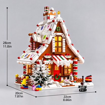 Weihnachts-Lebkuchenhaus Bausteinset
