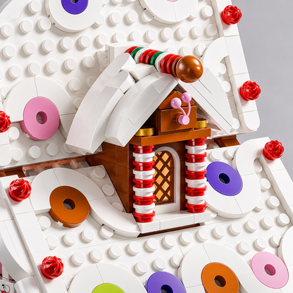 Weihnachts-Lebkuchenhaus Bausteinset
