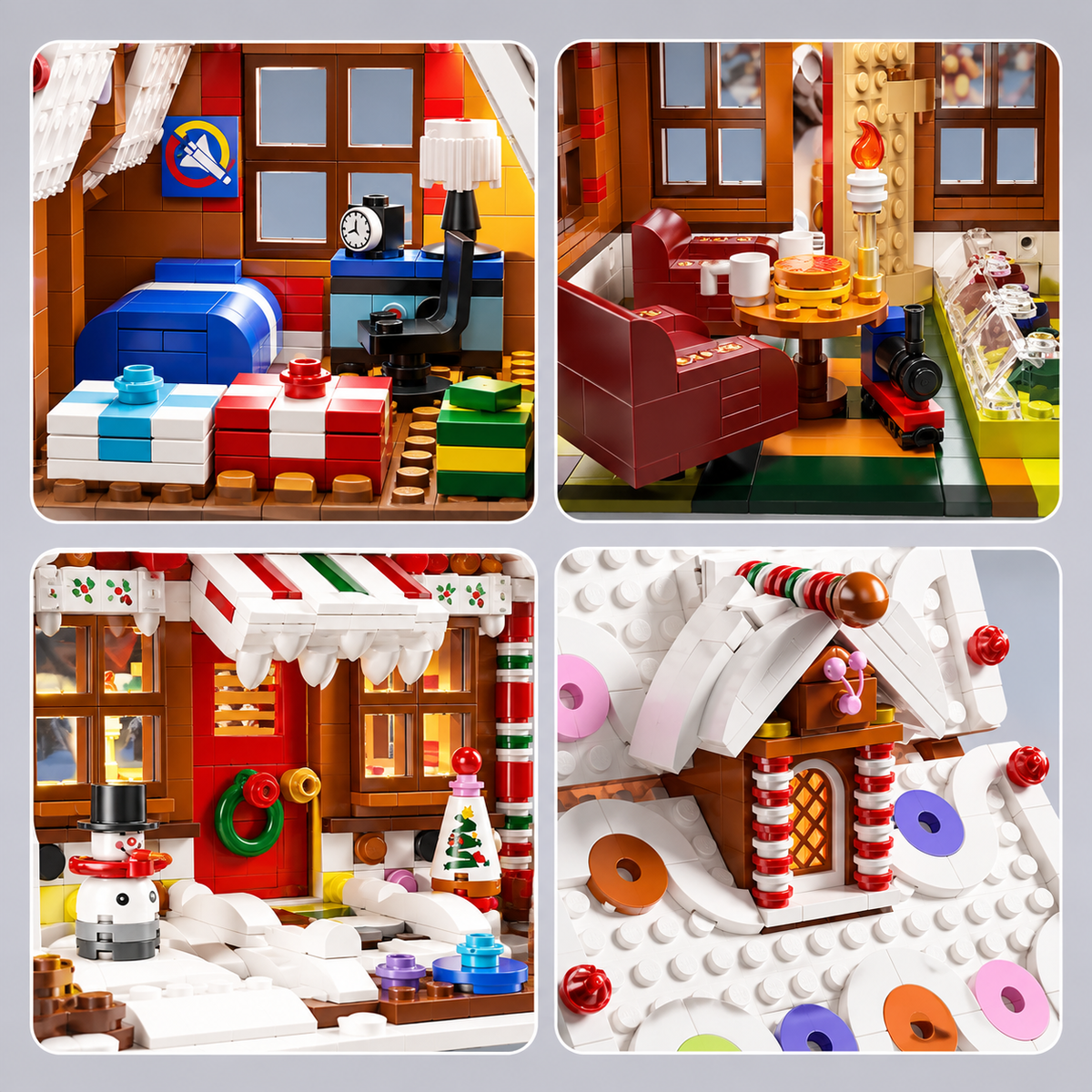 Weihnachts-Lebkuchenhaus Bausteinset